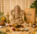 11 inch eco-friendly Ganesh idol with complete pooja kit