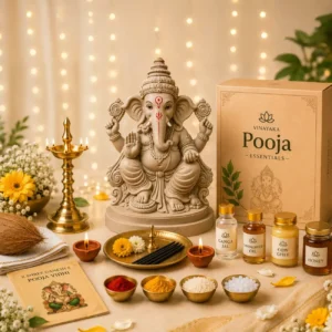 12 Inch Ganesh Idol with Pooja Kit, ganesh pooja kit
