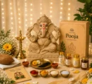14 inch eco-friendly Ganesh idol with complete pooja kit