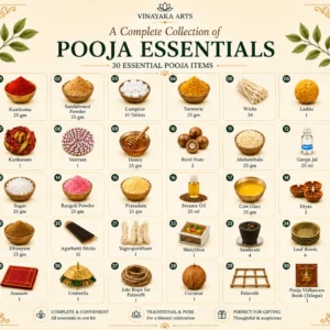 30 essential pooja items included in complete Ganesh Pooja Kit – Vinayaka Arts