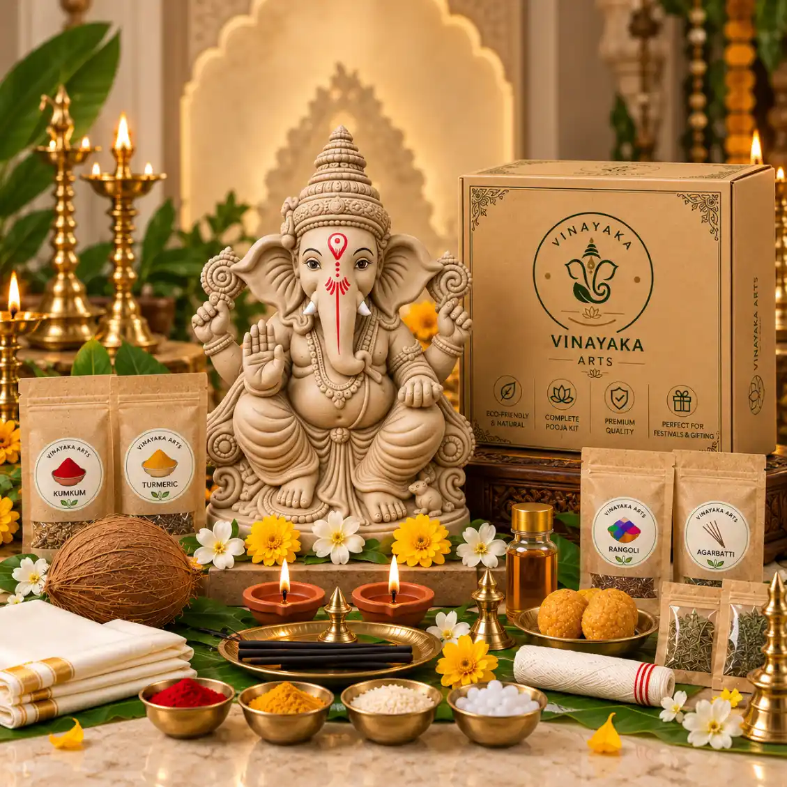ganesh pooja kit, eco friendly ganesh