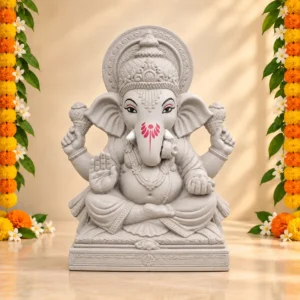 11 Inch Eco-Friendly Ganesh Idol – Divine Halo Design