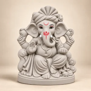 Eco-friendly 11 inch Ganesh idol for home pooja